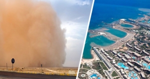 По курортам Египта ударила непогода: волны сбивали людей, был закрыт порт
